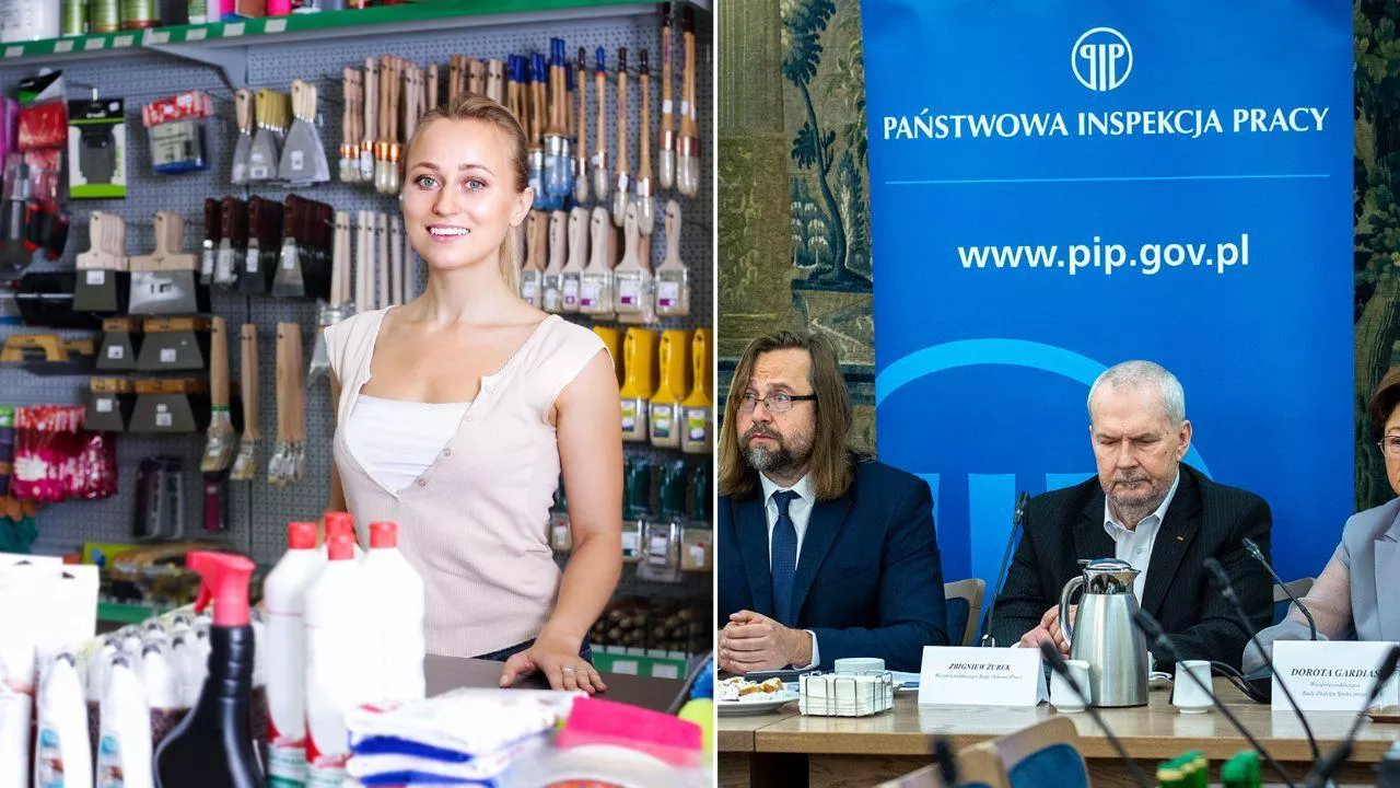 &lt;p&gt;Inspekcja Pracy zmieni umowę zlecenie na etat? Nowe problemy dla właścicieli sklepów (fot. Canva + PIP)&lt;/p&gt;